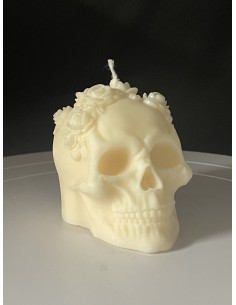 Vela Calavera con Diadema de Flores