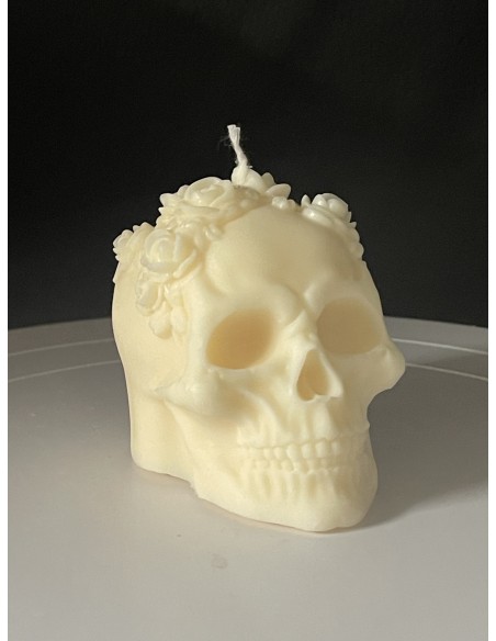 Vela Calavera con Diadema de Flores